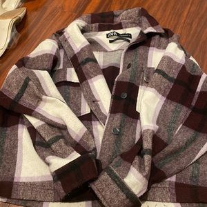 Zara purple and white stripped jacket